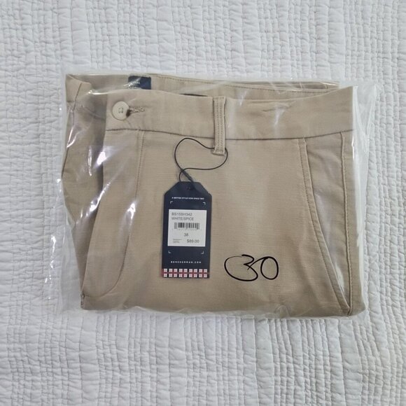 Ben Sherman Stretch Chino Shorts Men's 38 Tan Regular Fit 7" Inseam NEW NWT Luxe - Picture 14 of 14